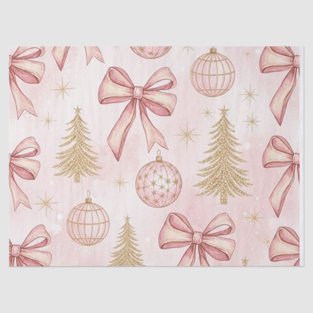 Rose Gold Christmas Tissue Paper (Front)