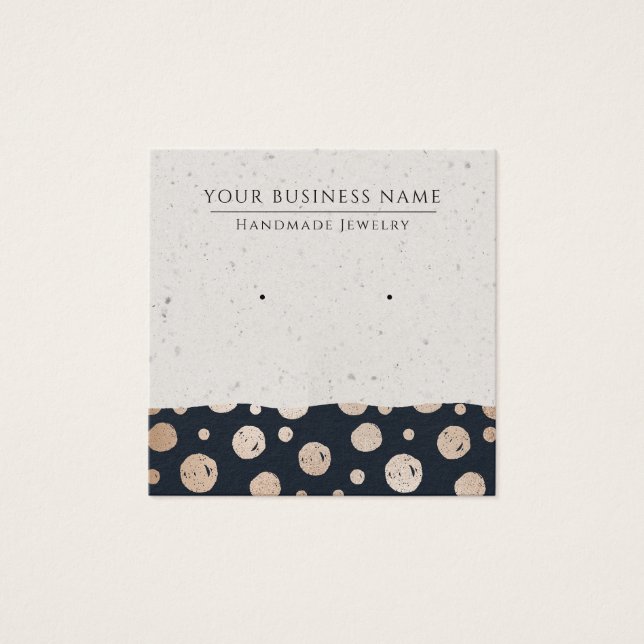 Rose Gold Circles Modern Earring Display Cards (Front)