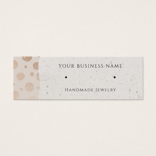 Rose Gold Circles Stud Earring Display Cards (Front)