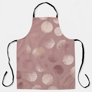 Rose Gold Circles: Vintage Abstract Apron