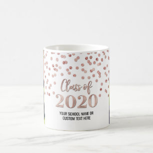Rose Gold Class of 2020 Photo Graduation Mug