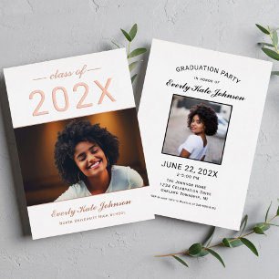 Rose Gold Class of 2026 Photo Graduation Party