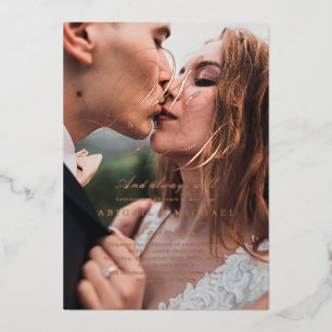 Rose gold classic calligraphy photo WE STILL DO