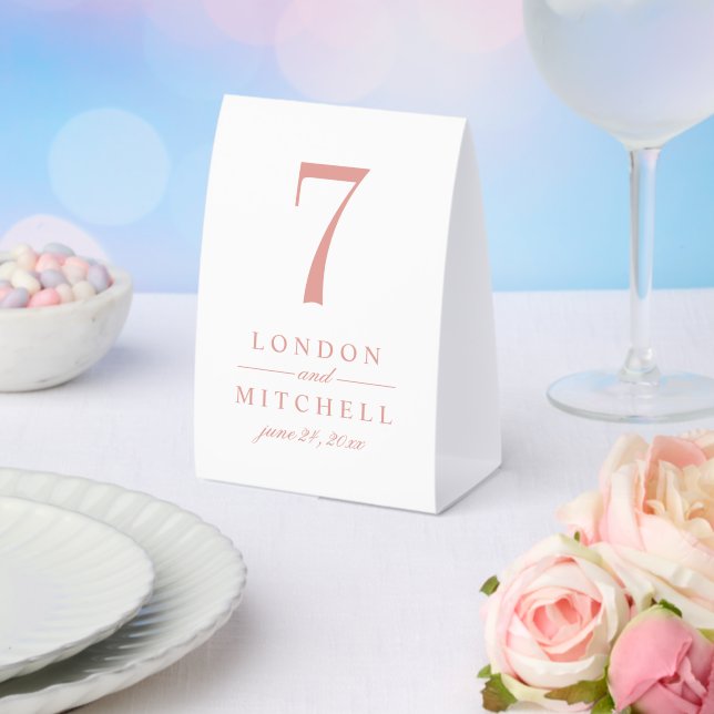 Rose Gold Classic Elegant Wedding Table Number (Insitu(Wedding))