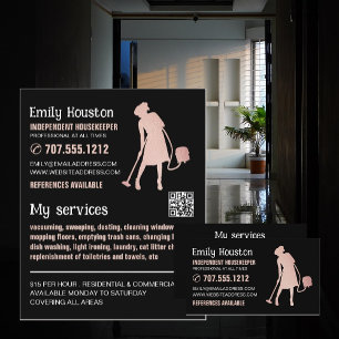 Rose Gold Cleaner Silhouette, Housekeeper, Maid Flyer