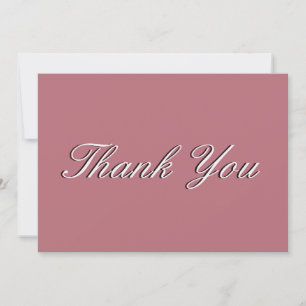 Rose Gold Colour Minimalist Professional Thank You Card