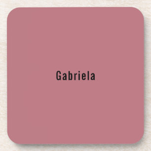 Rose Gold Colour Professional Trendy Modern Plain Coaster