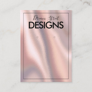 Rose Gold Colour Shift Silk Earring Display Card