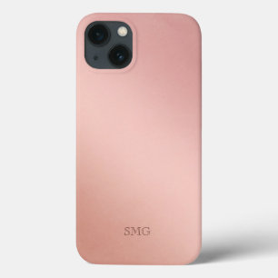 Rose Gold Coloured   Custom Initials iPhone 13 Case