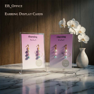 Rose Gold Colours Pretty Girl Face Earring Cards