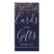 Rose gold confetti navy blue wedding Card gifts