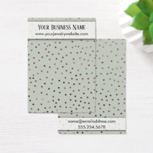 Rose Gold Confetti on Sage Earring Holder Card