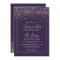 Rose gold confetti purple typography wedding