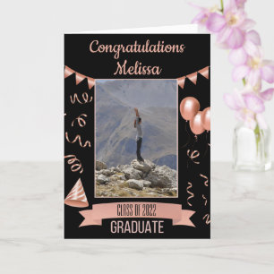 Rose Gold Congratulations Graduation Card