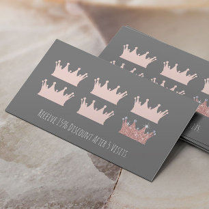 Rose Gold Crown Makeup Artist Beauty Salon Loyalty
