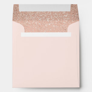 Rose Gold Crown Sweet 16 Invitation Envelope