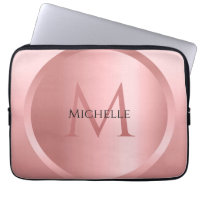 Rose Gold Custom Template Elegant Monogram