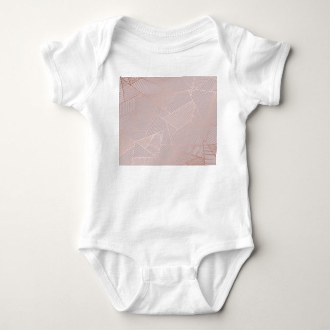 Rose gold decorative background, elegant. baby bodysuit (Front)