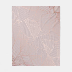 Rose gold decorative background, elegant. fleece blanket