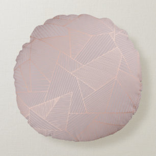 Rose gold decorative background, elegant. round cushion