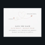 Rose Gold Destination Wedding Save the Date Announcement Postcard<br><div class="desc">Rose Gold Destination Wedding Save the Date</div>