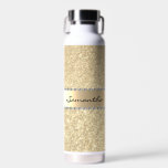 Rose Gold Diamond Glitter Bling Metallic Monogram  Water Bottle<br><div class="desc">This design may be personalised in the area provided by changing the photo and/or text. Or it can be customised by clicking Personalise this Template and then choosing the click to customise further option and delete or change the colour of the background, add text, change the text colour or style,...</div>