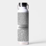 Rose Gold Diamond Glitter Bling Metallic Monogram  Water Bottle<br><div class="desc">This design may be personalised in the area provided by changing the photo and/or text. Or it can be customised by clicking Personalise this Template and then choosing the click to customise further option and delete or change the colour of the background, add text, change the text colour or style,...</div>