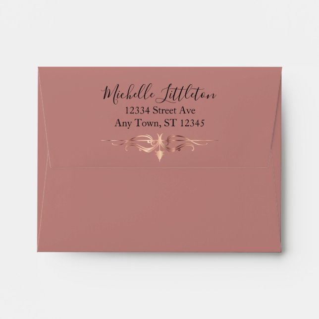  Rose Gold Diamond Pattern  Envelope (Back (Top Flap))