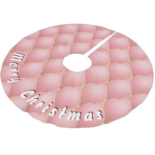 Rose Gold Diamonds Christmas Tree Skirt