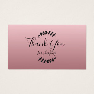 Rose Gold Discount  Loyalty Thank You Card