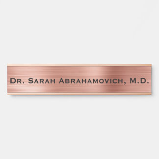 Rose Gold Doctor Doctor's Office Door Sign