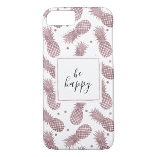 Rose Gold Dots Pineapples iPhone 8/7 Case