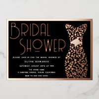 Rose Gold Dress Black Bridal Shower