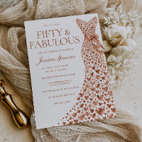 Rose Gold Dress Fifty & Fabulous 50th Birthday