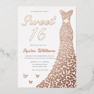 Rose Gold Dress Sweet 16 16th Birthday