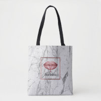 Rose Gold Dripping Lips White Marble Makeup Artist