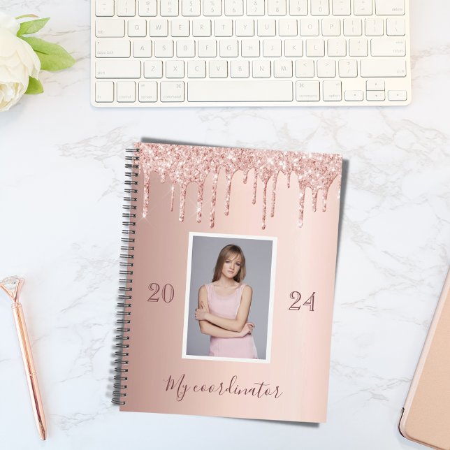Rose gold drips photo 2025 planner (Creator Uploaded)