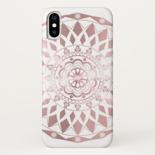 Rose Gold Effect iPhone X case (Back)