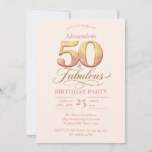 Rose Gold Elegant 50th Birthday