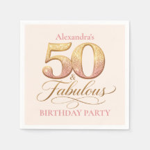 Rose Gold Elegant 50th Birthday