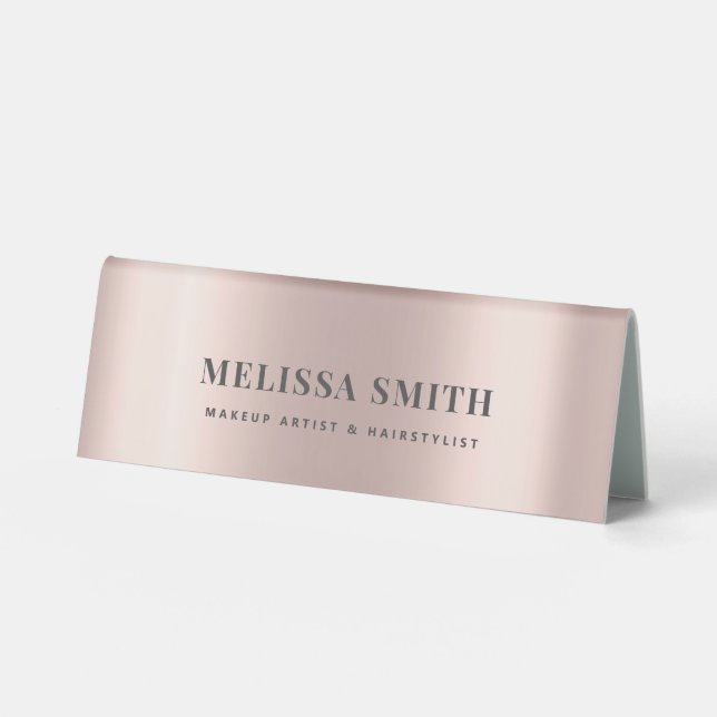 Rose gold elegant luxury custom name, profession (Front)