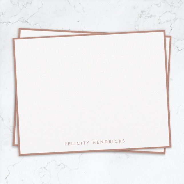 Rose Gold Elegant Modern Minimalist Simple White Card (Creator Uploaded)