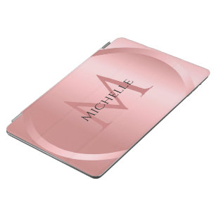 Rose Gold Elegant Monogram Modern Template iPad Air Cover