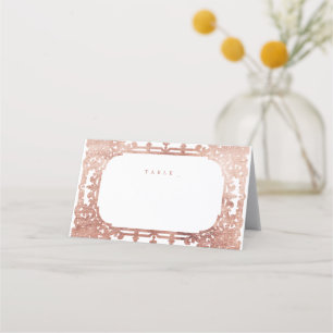Rose gold elegant romantic ornate vintage wedding place card
