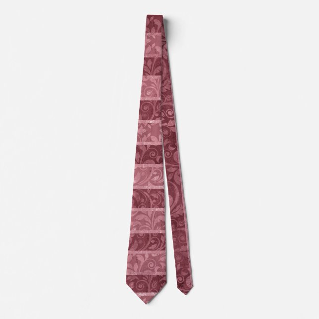 Rose Gold Elegant Stripes Design  Tie (Front)