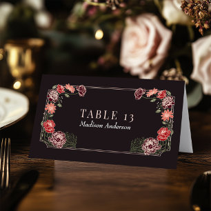 Rose Gold Enchanted Garden Wedding Escort Card