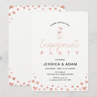 Rose Gold Engagement Party Invitation
