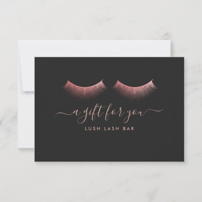 Rose Gold Eyelashes | Gift Certificate (Front)