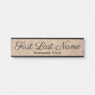 Rose Gold Fancy Office Door Sign Elegant Simple