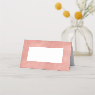 Rose Gold Faux Foil Modern Folded Place Card